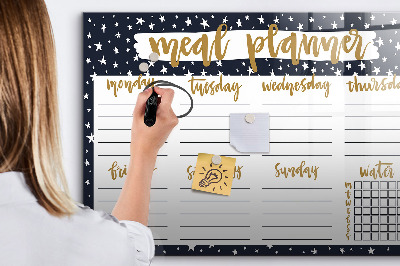 Dry erase board magnetic Meal planner for every week