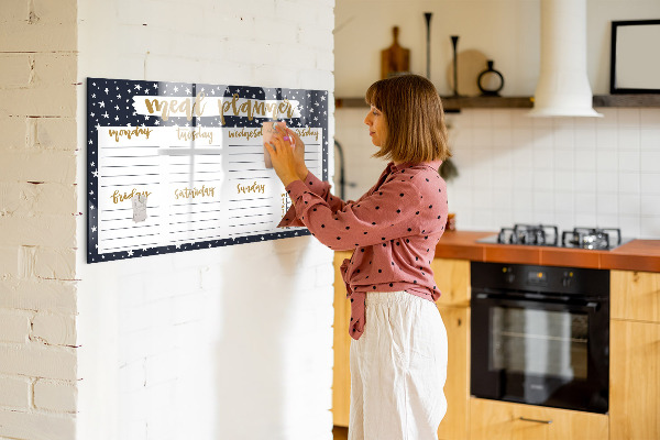 Dry erase board magnetic Meal planner for every week