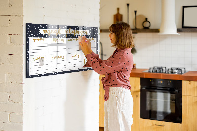 Dry erase board magnetic Meal planner for every week