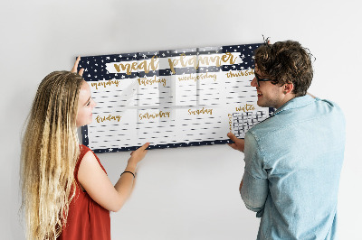 Dry erase board magnetic Meal planner for every week