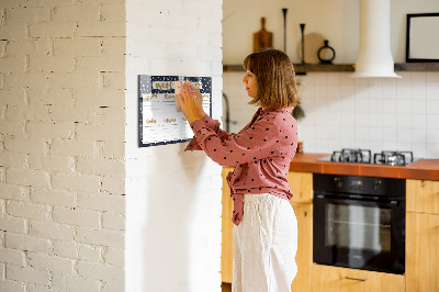 Dry erase board magnetic Meal planner for every week