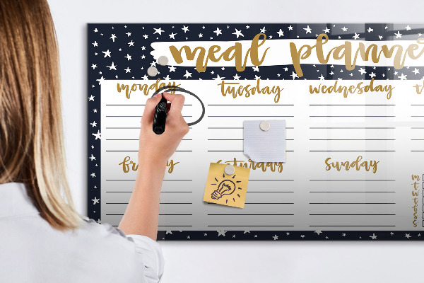 Dry erase board magnetic Meal planner for every week