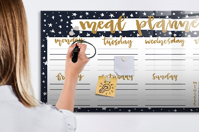 Dry erase board magnetic Meal planner for every week