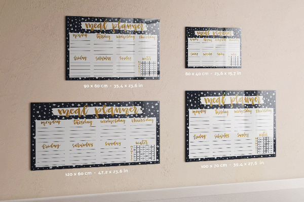 Dry erase board magnetic Meal planner for every week