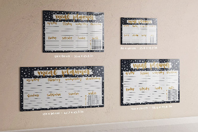 Dry erase board magnetic Meal planner for every week