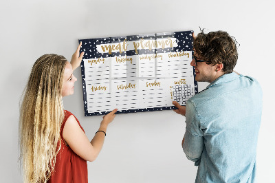 Dry erase board magnetic Meal planner for every week