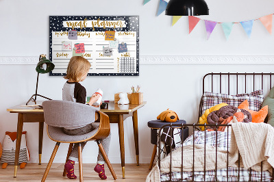 Dry erase board magnetic Meal planner for every week