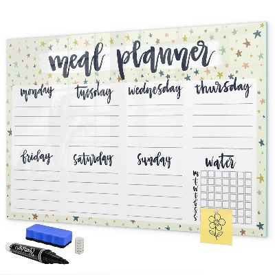 Magnetic dry erase board Meal planner for every week