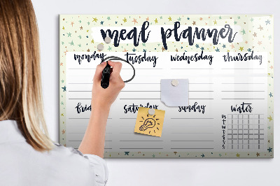 Magnetic dry erase board Meal planner for every week