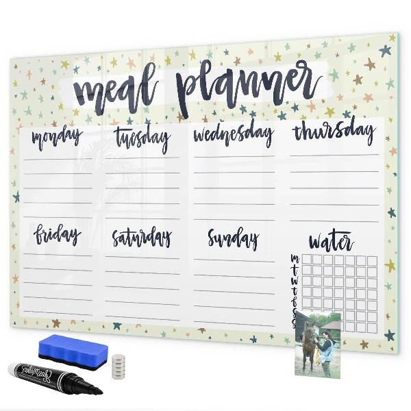 Magnetic dry erase board Meal planner for every week