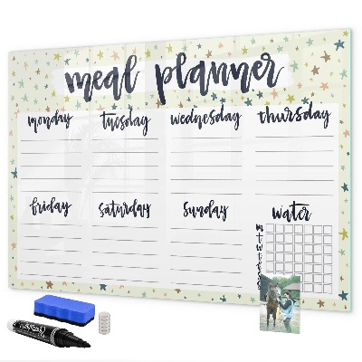 Magnetic dry erase board Meal planner for every week