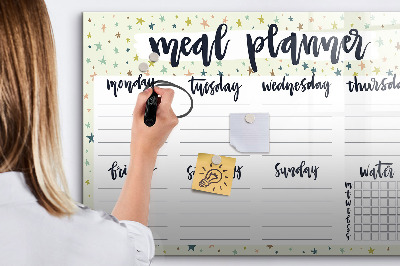 Magnetic dry erase board Meal planner for every week