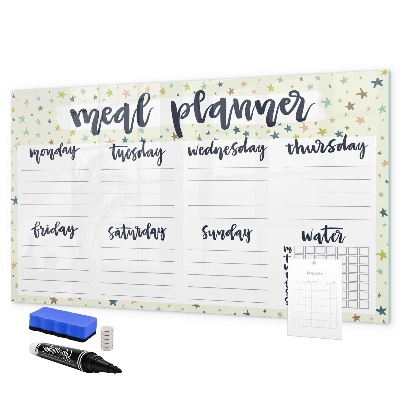 Magnetic dry erase board Meal planner for every week