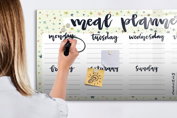 Magnetic dry erase board Meal planner for every week
