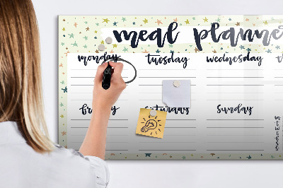 Magnetic dry erase board Meal planner for every week
