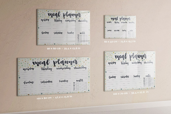 Magnetic dry erase board Meal planner for every week