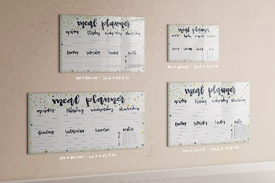 Magnetic dry erase board Meal planner for every week