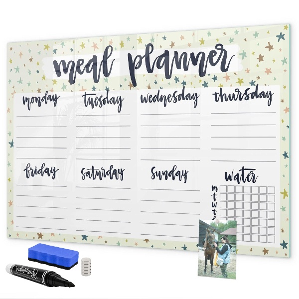 Magnetic dry erase board Meal planner for every week