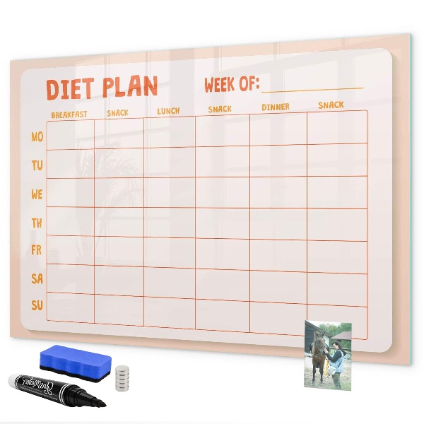 Magnetic dry erase board Diet plan for the whole week