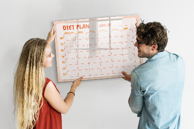 Magnetic dry erase board Diet plan for the whole week