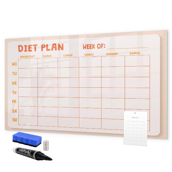 Magnetic dry erase board Diet plan for the whole week