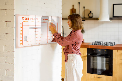 Magnetic dry erase board Diet plan for the whole week