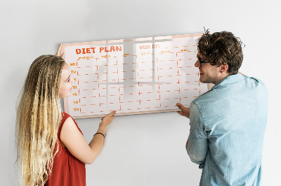 Magnetic dry erase board Diet plan for the whole week