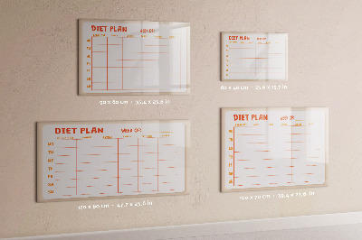 Magnetic dry erase board Diet plan for the whole week