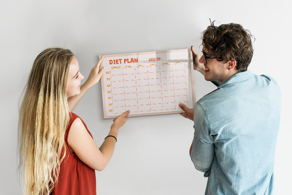 Magnetic dry erase board Diet plan for the whole week