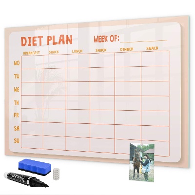 Magnetic dry erase board Diet plan for the whole week