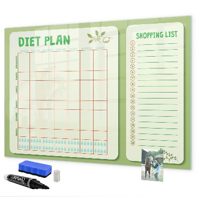 Dry erase board magnetic Diet plan and shopping list