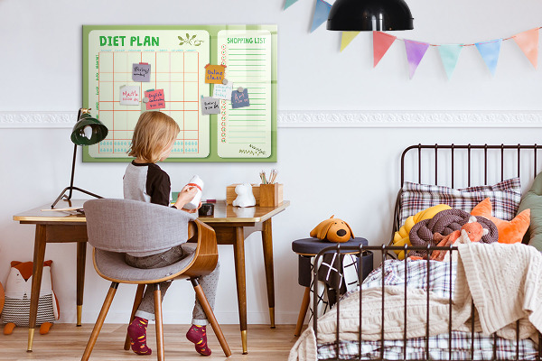 Dry erase board magnetic Diet plan and shopping list