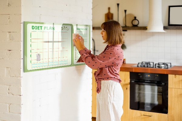 Dry erase board magnetic Diet plan and shopping list