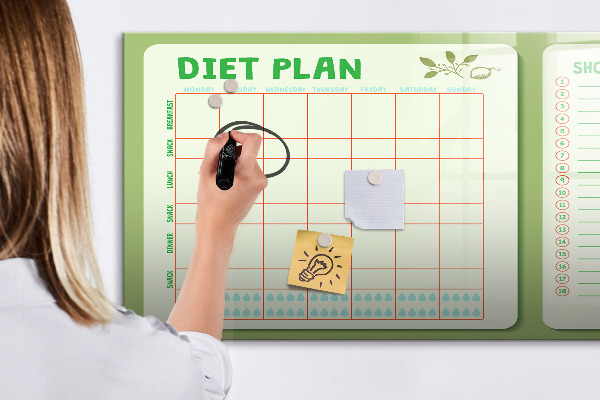 Dry erase board magnetic Diet plan and shopping list