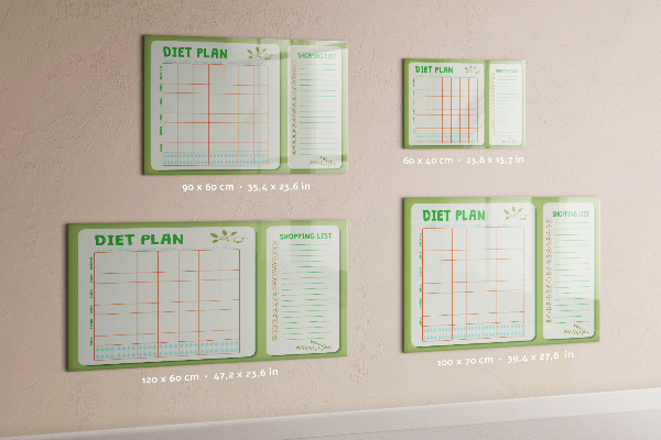 Dry erase board magnetic Diet plan and shopping list