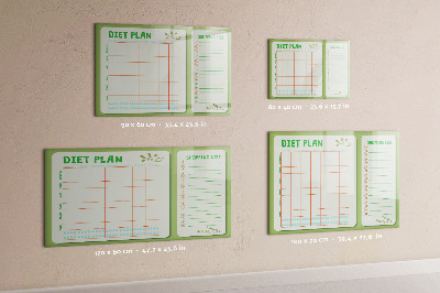 Dry erase board magnetic Diet plan and shopping list