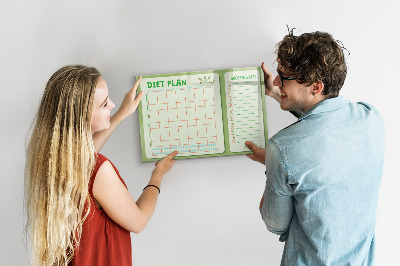 Dry erase board magnetic Diet plan and shopping list