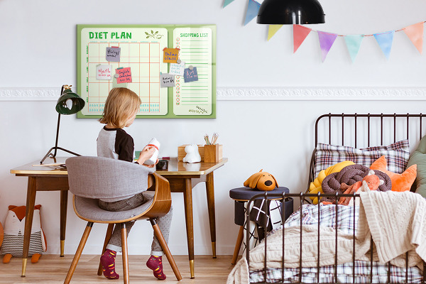 Dry erase board magnetic Diet plan and shopping list