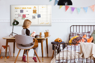 Magnetic dry erase board Meal plan for the week
