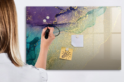 Magnetic dry erase board A colorful board for notes and photos