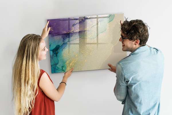 Magnetic dry erase board A colorful board for notes and photos