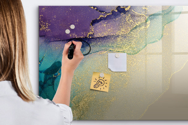 Magnetic dry erase board A colorful board for notes and photos