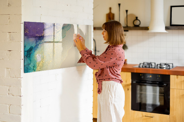 Magnetic dry erase board A colorful board for notes and photos