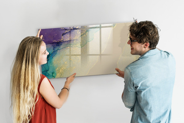 Magnetic dry erase board A colorful board for notes and photos