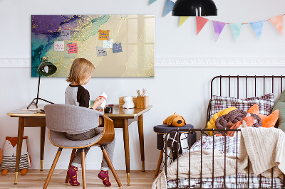Magnetic dry erase board A colorful board for notes and photos