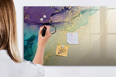 Magnetic dry erase board A colorful board for notes and photos