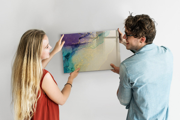 Magnetic dry erase board A colorful board for notes and photos