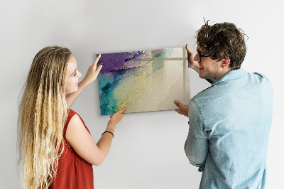 Magnetic dry erase board A colorful board for notes and photos