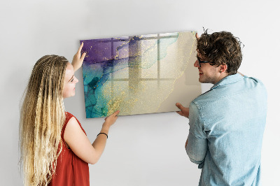 Magnetic dry erase board A colorful board for notes and photos