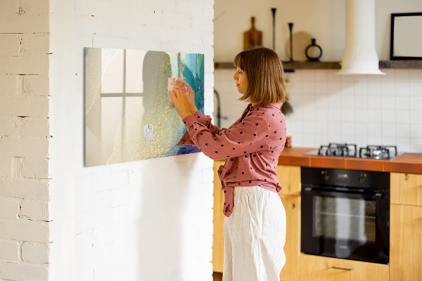 Dry erase board magnetic A stylish board for notes and photos